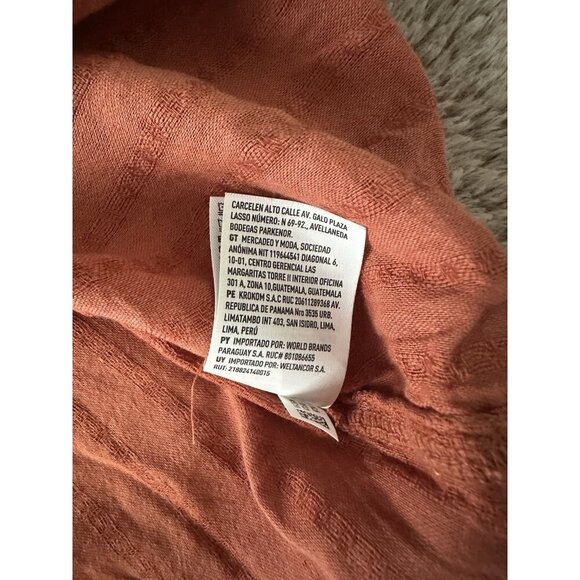 AE American Eagle Women’s Perfect Button-Up Shirt Rust Size S New - Picture 11 of 16